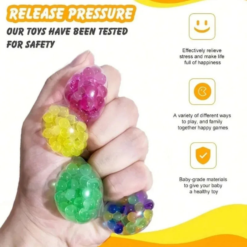 3.5cm children's grape balls vent decompression pinch Crystal beads decompression toys children's gift toys.