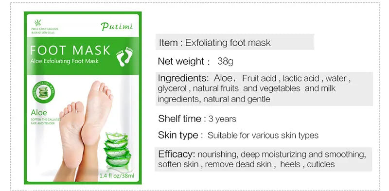 1-10Pcs Exfoliating Foot Mask Foot Spa Pedicure Socks Removing Dead Skin Whitening Heels Peeling Anti Cracked Foot Skin Care