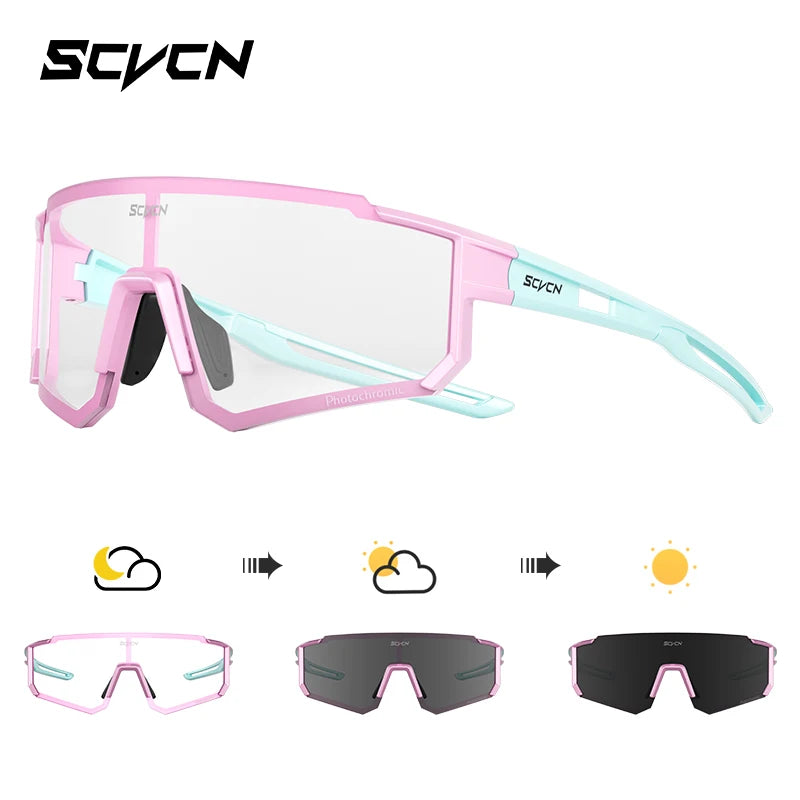 SCVCN Women Sports Sunglasses Pink Fashion Cycling Glassesfor Men