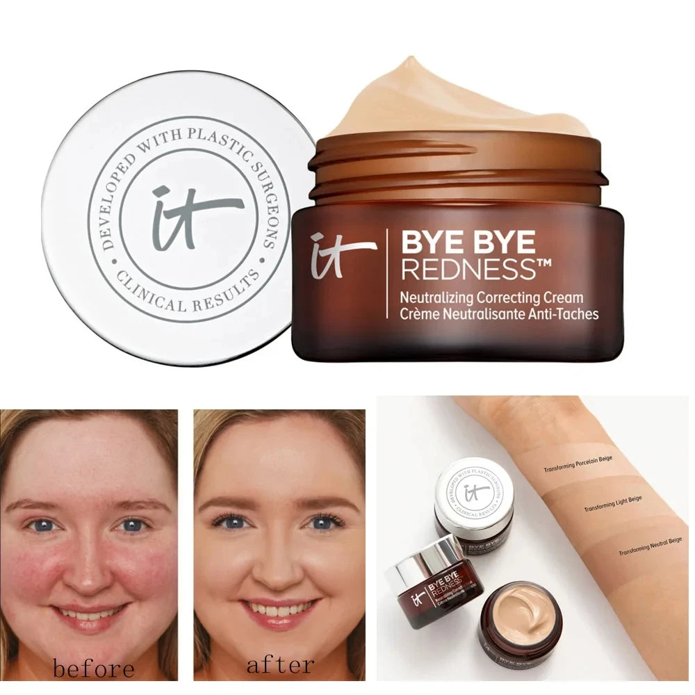 Brand Bye Bye Redness Correcting Cream Concealer Make Up Base Long Lasting Makeup Foundation Corrector Skin Care Makeup Brush