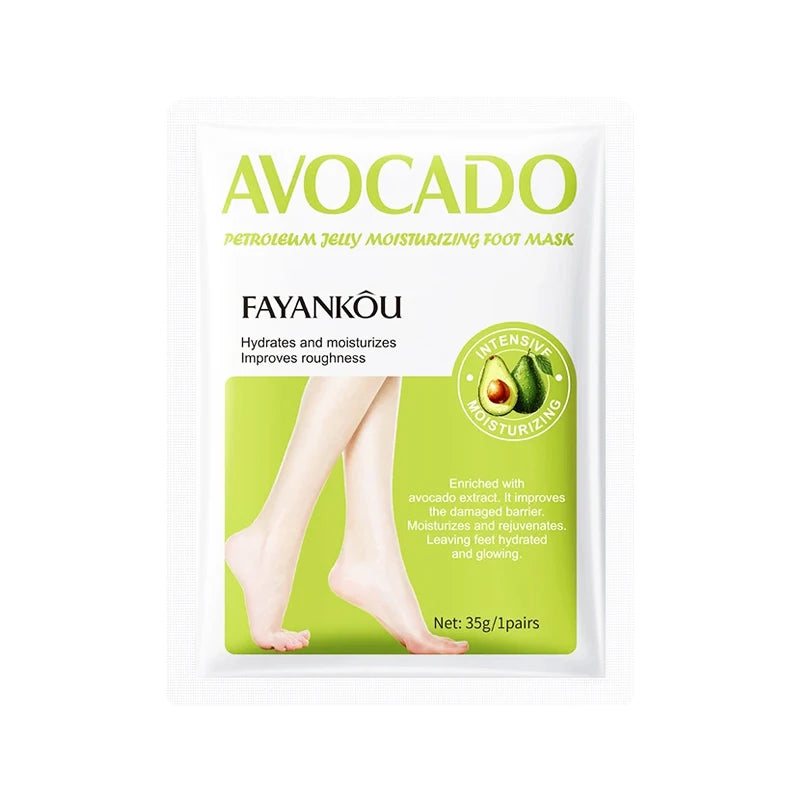 1/3/5 Pairs Avocado Exfoliating Foot Mask Feet Pedicure Remove Dead Skin Moisturizing Foot Exfoliator Feet Masks Skin Care