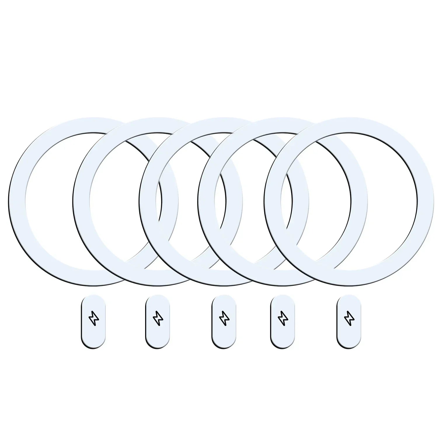 5-1Pcs Universal Metal Plate Ring for Magsafe Magnetic Wireless Charger Iron Sheet Sticker Car Phone Holder for IPhone 15 14 13
