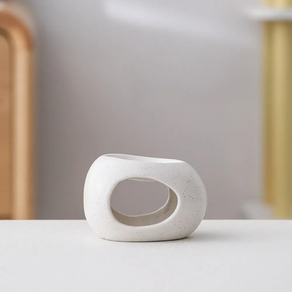 Ceramic Essential Oil Burner Minimalist Modern Aromatherapy Burner Decorative Candle Heating Holder Bedroom