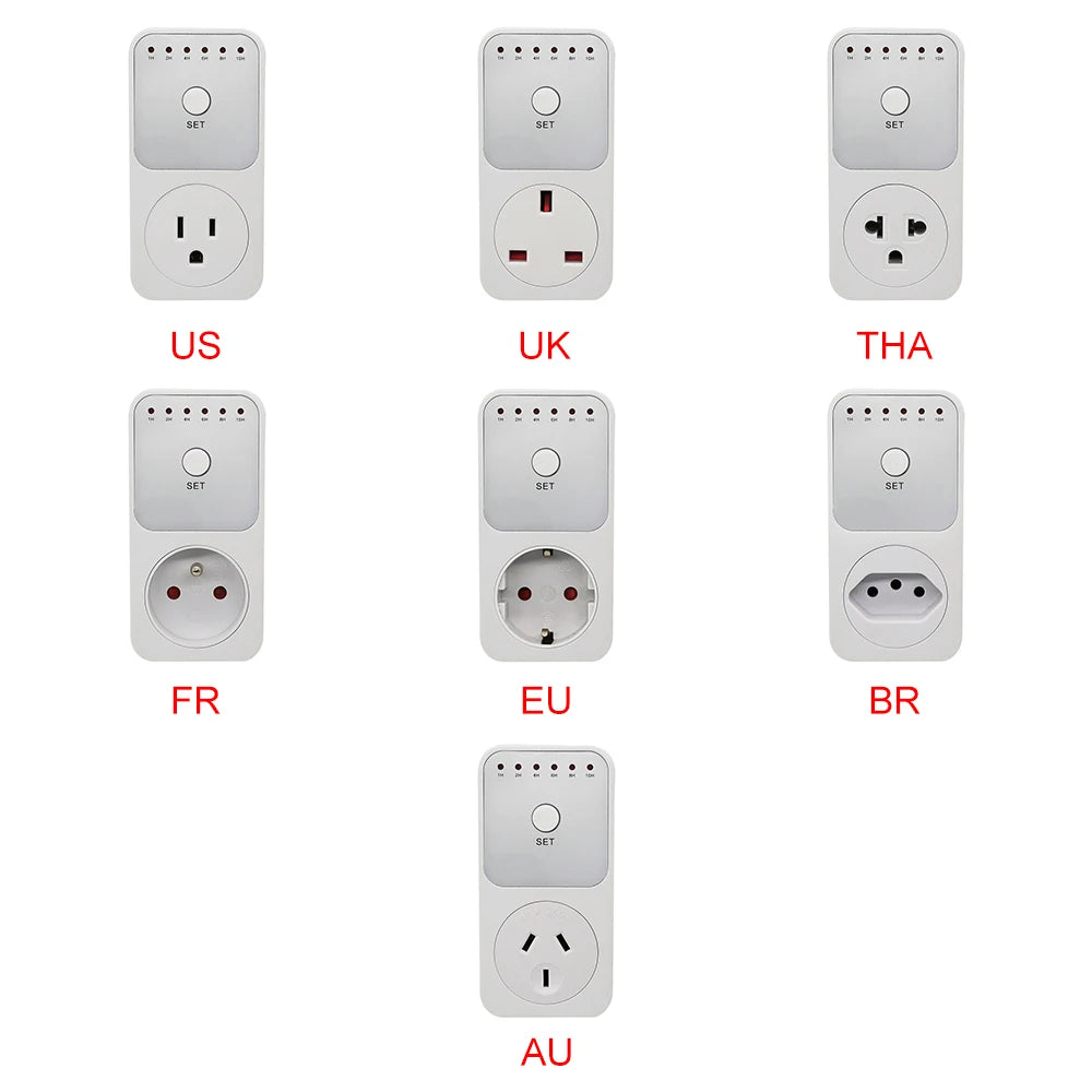 Countdown timer, timer socket, kitchen PVC socket controller, timer switch, timer socket switch controller, US/UK/EU/AU/FR/BR/TR
