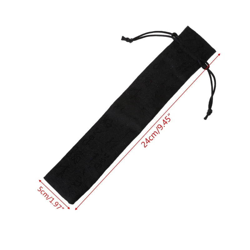 Chinese Style Decorative Folding Hand Fan Bag Dustproof Holder Prote