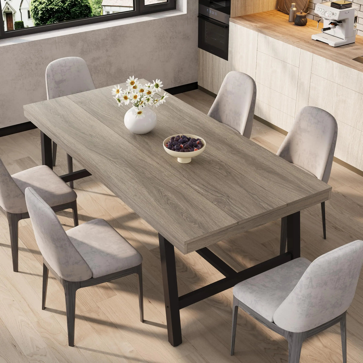 GarveeLife 70.87 Inch Rectangle Dining Room Table for 6-8