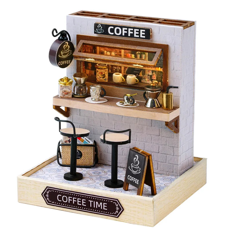 DIY 3d Puzzles Wooden Toy Miniature Dollhouse Handmade Doll House