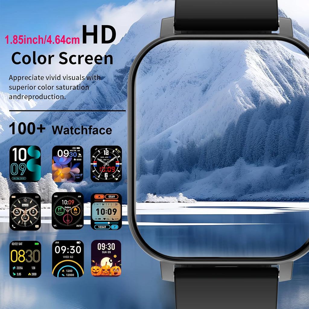Latest Upgraded Fashion Design 1.83-inch Full-Screen Touchscreen Sports Smartwatch