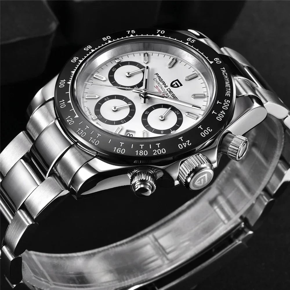 PAGANI DESIGN PD1644 Men's VK63 Quartz Chronograph Watch Sapphire