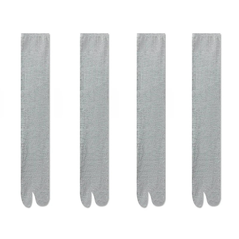 2/4Pairs Man Socks Comfortable Soft Fashion Tabi Toe Socks  Summer Two Finger Socks Kimono Flip Flop Sandal Split Tabi Toe Sock