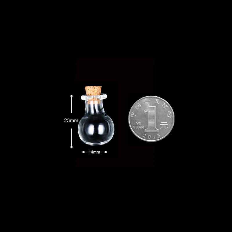10-50Pcs Mini Glass Wishing Bottle With Cork Stoppers Clear Drifting Small Wishing Bottles For Wedding Party Home Decor Supplies