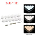 Hollywood Vanity Mirror Lights Kit with 10/12 Dimmable Bulbs LED Makeup Lighting Strip for Dressing Table Plug in Power Supply