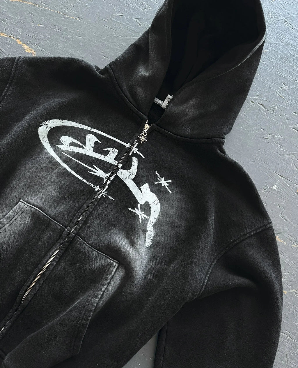 Divin Vintage Fashion Embroidery Zip Up Hoodies Y2k New Harajuku Hip Hop Coat Loose Hooded Sweatshirt Men And Women Streetwear