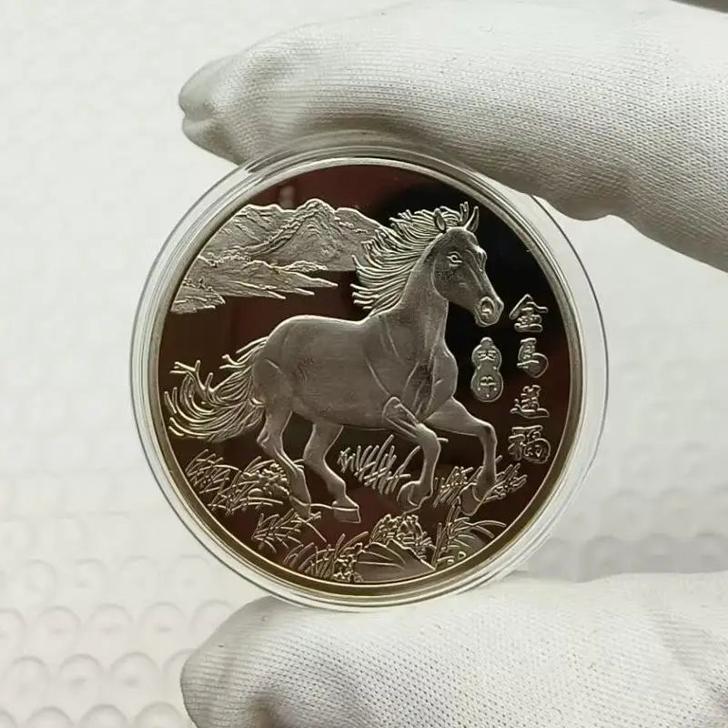 1PC  Metal Collection 2026 New Year Souvenir 40mm Chinese Coins Lucky Animal Horse Collectible Coins