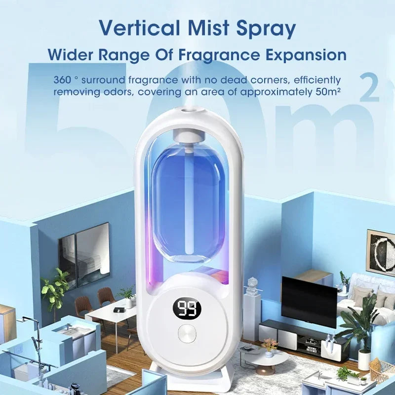 Automatic Home Fragrance Machine Essential Oil Diffuser Nebulizer Perfume Scent Machine for Kitchen and Toilet Deodorization