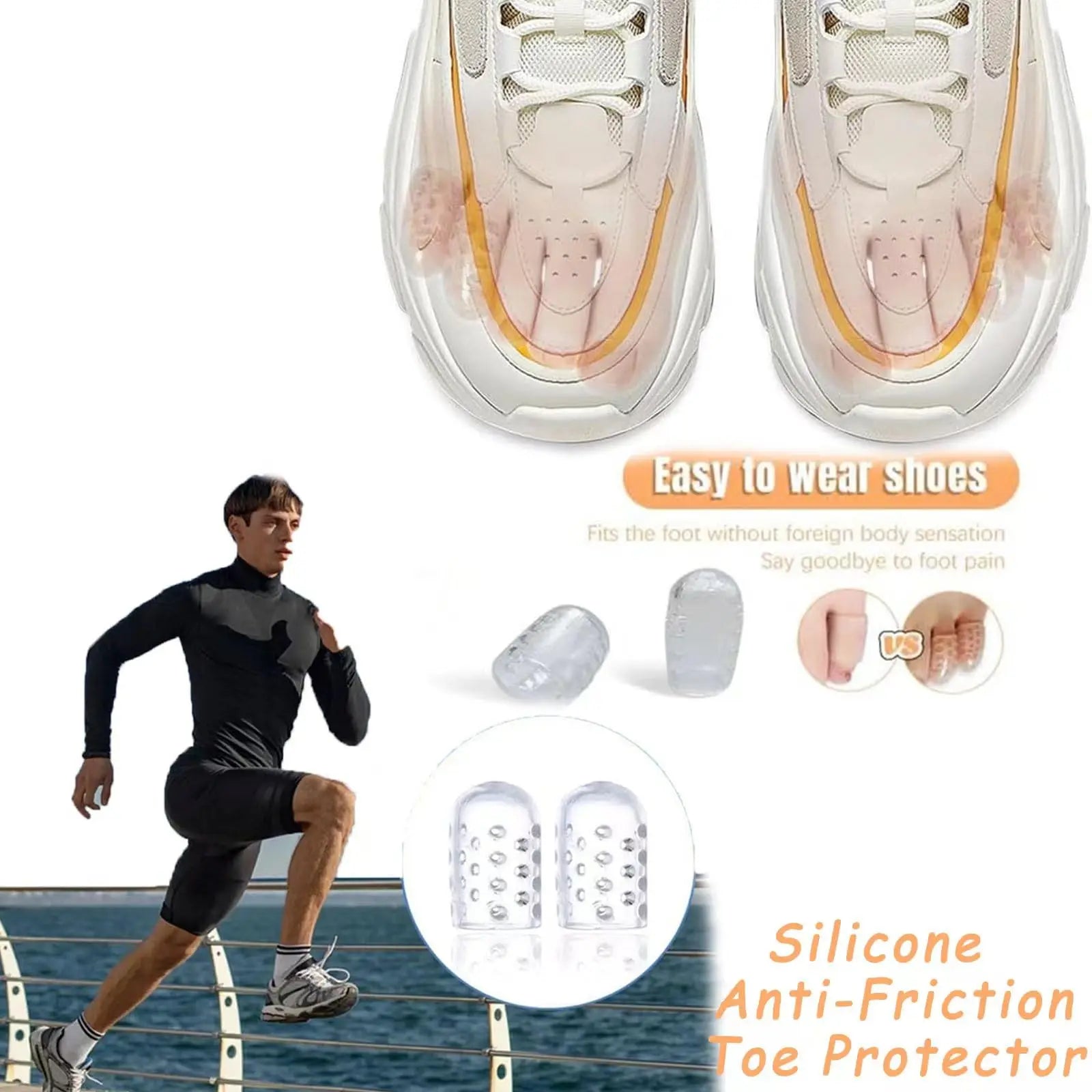 20pcs Toe Protectors Silicone Gel Caps for Corns Calluses Blisters Pain Relief, Soft Toe Sleeves Cushions