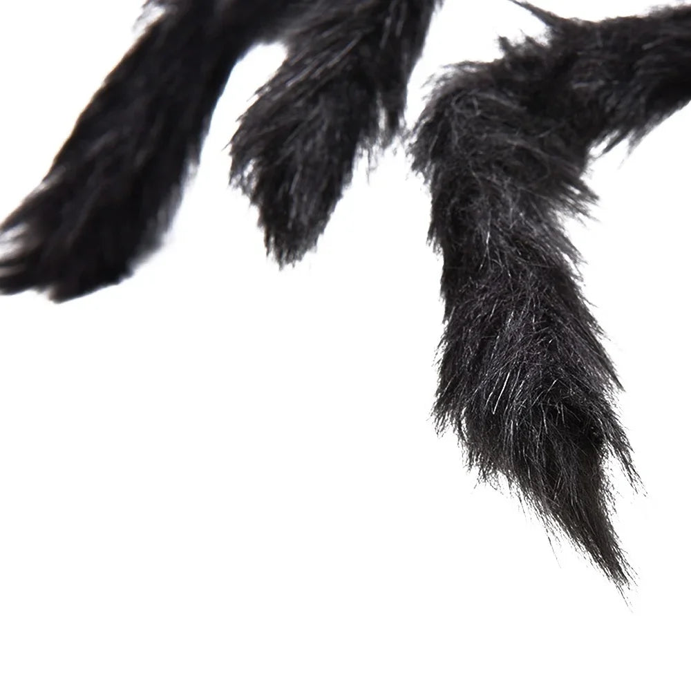30cm/50cm/75cm/90cm/125cm/150cm/200cm Halloween Giant Black Spider Decoration Haunted House Prop Indoor Outdoor Decor