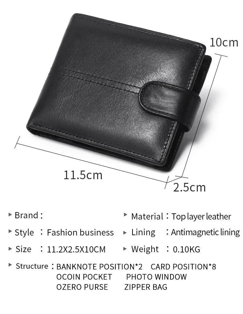 Rfid Leather Mens Wallet with Coin Pocket Designer Dollar Mens Leather Wallet with Rfid
