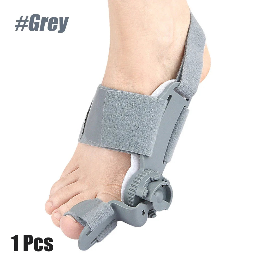 Bunion Corrector for Women & Men - Adjustable Knob Brace with Toe Separator & Anti-Slip Heel Strap, Big Toe Pain Relief (1PC)