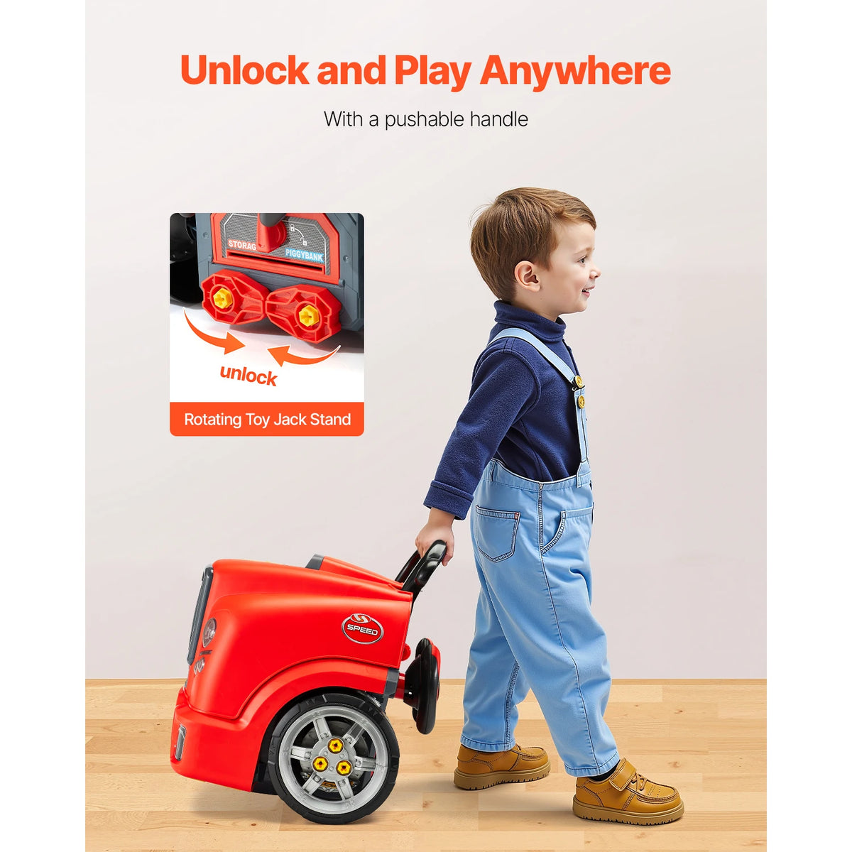 SucceBuy 60 Pcs Kids Mechanic Car Repair Set with