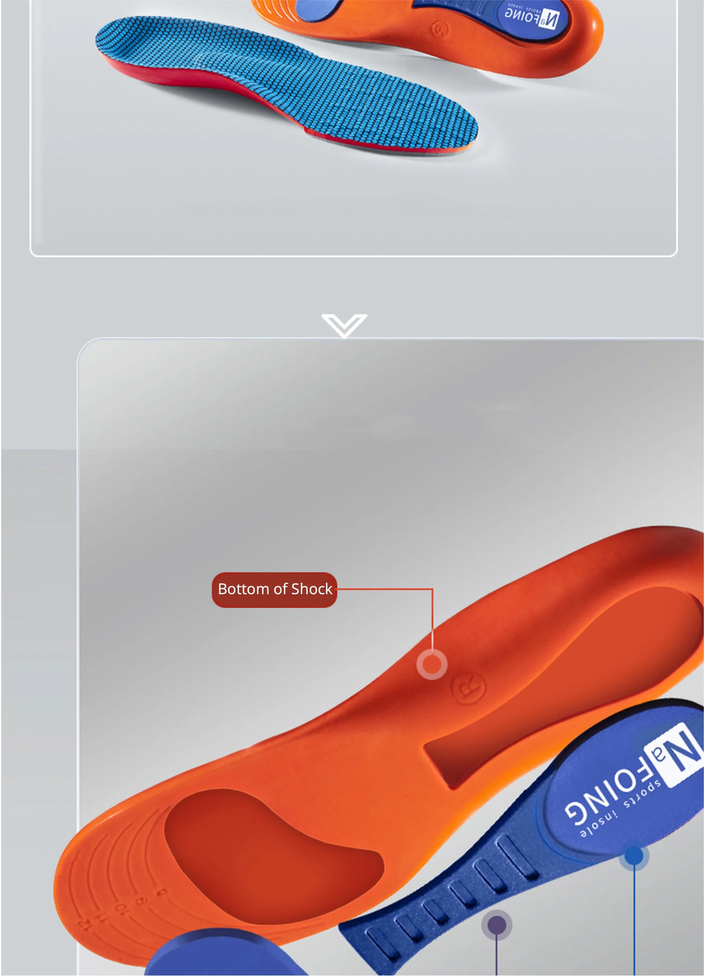 Sport Orthopedic Insoles for Feet Men Women EVA Breathable Shock Absorption Shoes Insole for Running Basketball Sport Care Pads