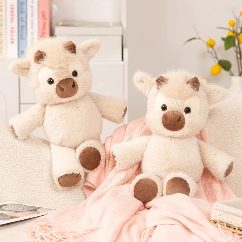 Adorable Highland Cattle Plush Toy 45cm - Huggable Running Cow