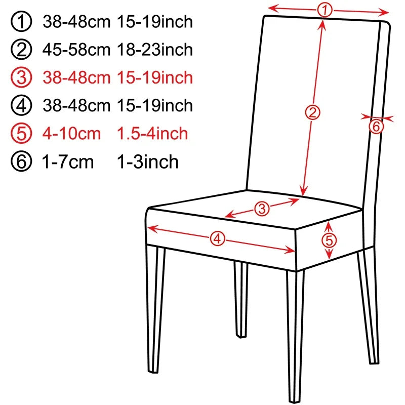 Elastic Dining Chair Cover Stretch Seat Slipcover Jacquard Spandex Protector Case for Kitchen Chair Seat Home Hotel Banquet