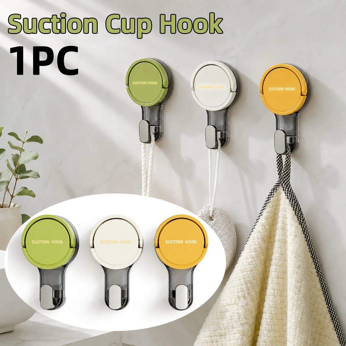 1PC Vacuum Suction Hook No Drilling Traceless Wall Hanging