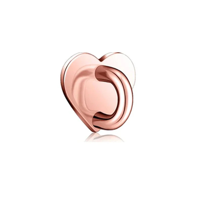 Adhesive Metal Heart Phone Charm Holder Mobile Phone Case