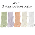 3 Pairs Women's Summer Toe Separator Socks - Pure Cotton, Antibacterial Anti-Odor, Breathable Mesh Design for Fungal Protection