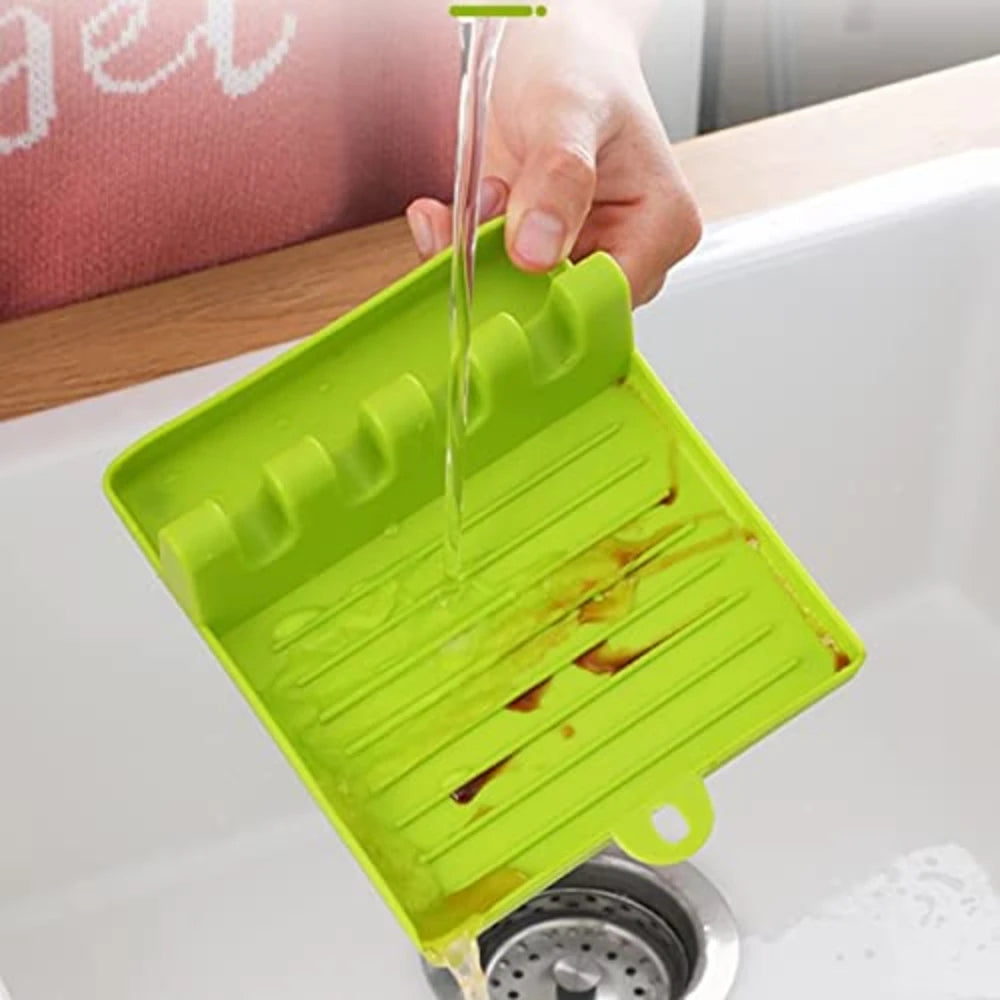 Kitchen Spatula Rack Pot Lid Rack Shelves Countertop Shovel