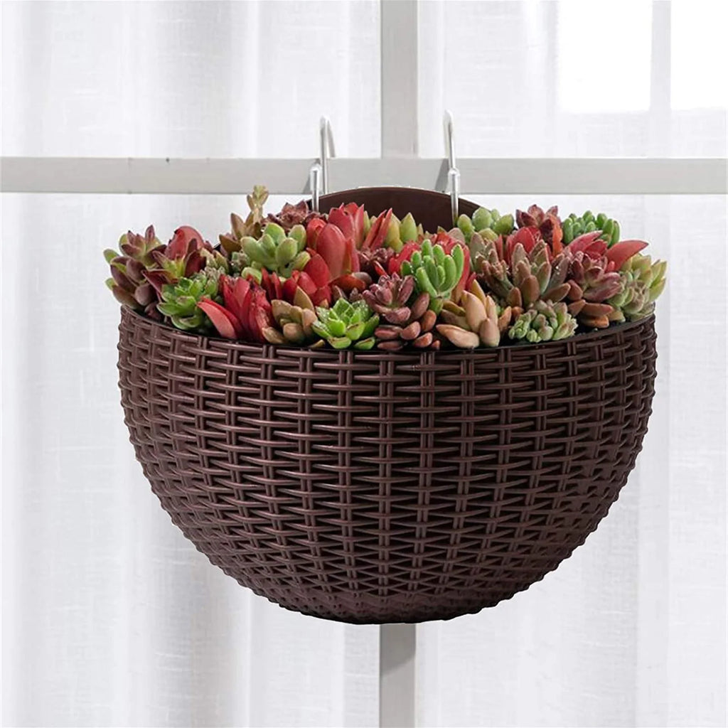 Flower Pot Exquisite Wall-mounted Plastic Wall Hanging Basket Flowerpot for Outdoor Garden Balcony Planter Bucket Home Decor New
