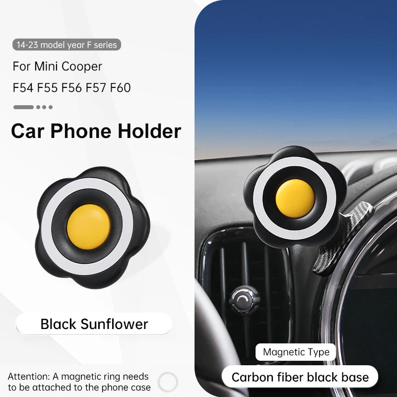 Car Phone Holder Wireless Charger For Mini Cooper F56 F55 F54 F60 F57 2014-2023 Central Control Mobile Phone Bracket Accessories