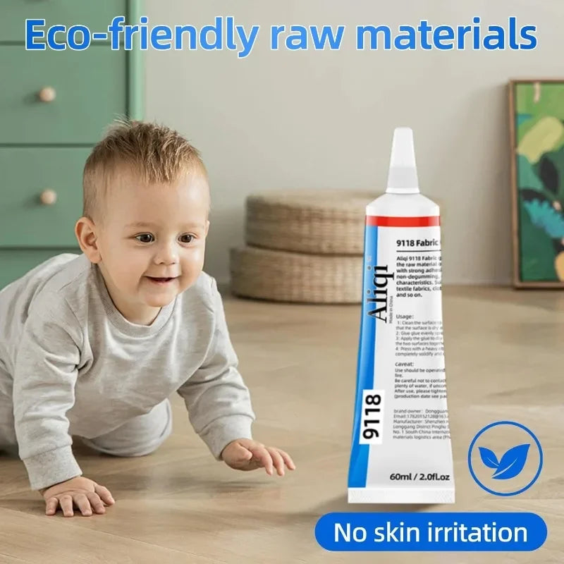 Strong Fabric Glue Transparent Odorless Quick Dry Fabric Patching Glue Multipurpose Waterproof Fabric Sewing Glue Repair Tool
