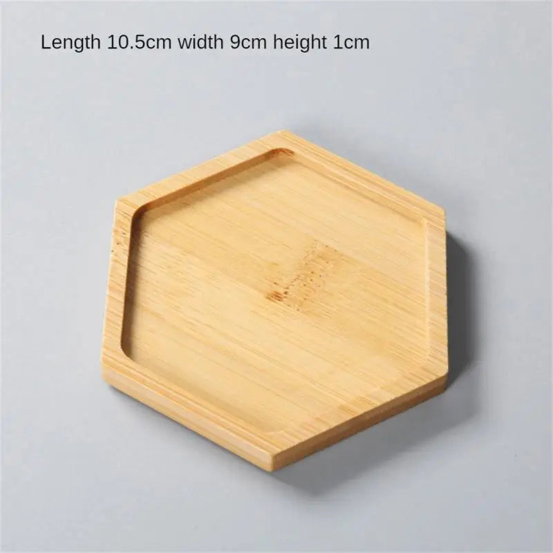 17 Style Bamboo Tray Wood Saucer Flower Pot Tray Cup Pad Coaster Plate Kitchen Decorative Plate Creative Coaster bandeja 화분받침대