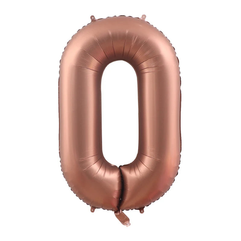 10/5/1Pc Brown Beige Cream 18inch Heart Balloons Cream Number Balloons 1 2 3 4 5 6 Birthday Number Foil Balloon Helium Air Globo
