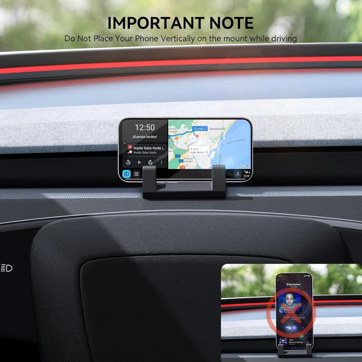 For Tesla Model Y Juniper Silicone Phone Mount Model