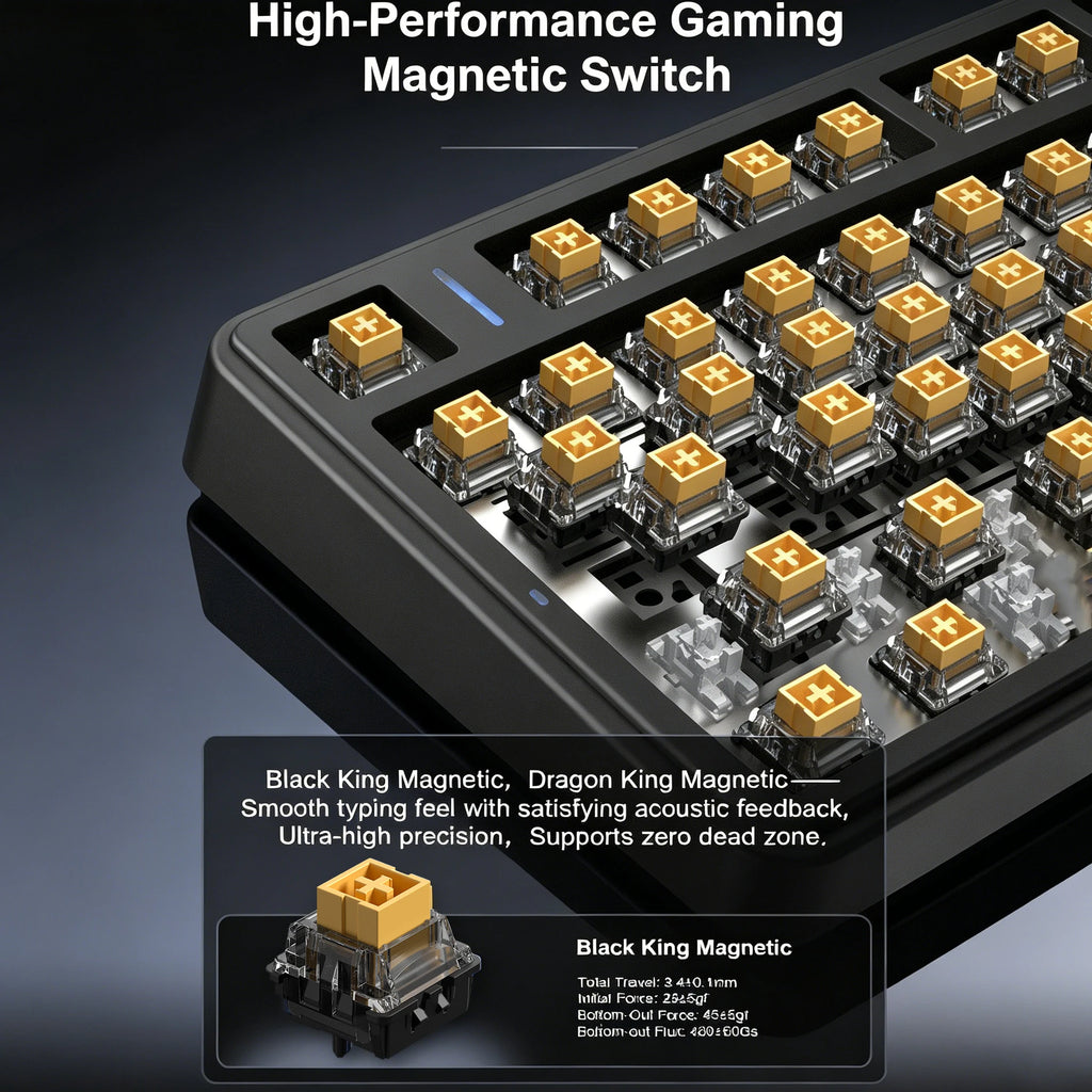 AULA F75 HE 75% Mechanical Keyboard Hall Effect Tri-Mode 2.4G