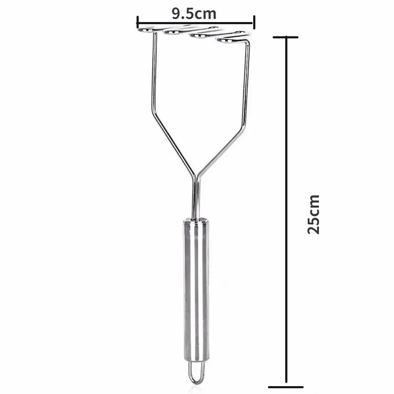 1pcs Stainless Steel Kitchen Gadget Potato Masher Press Cooking Tool Mashed Potatoes Wavy Pressure Kitchen Accessories