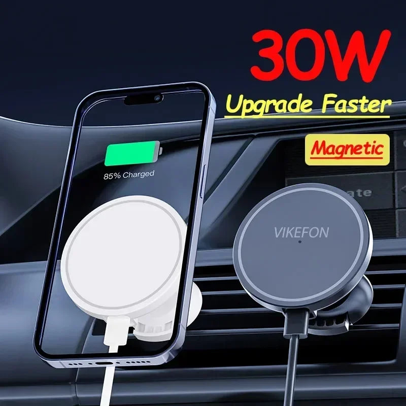 Magnetic Wireless Charger Air Vent in Car for Macsafe iPhone 12 13 14 15 16 Pro Max Magnet Phone Holder Fast Car Charging Stand