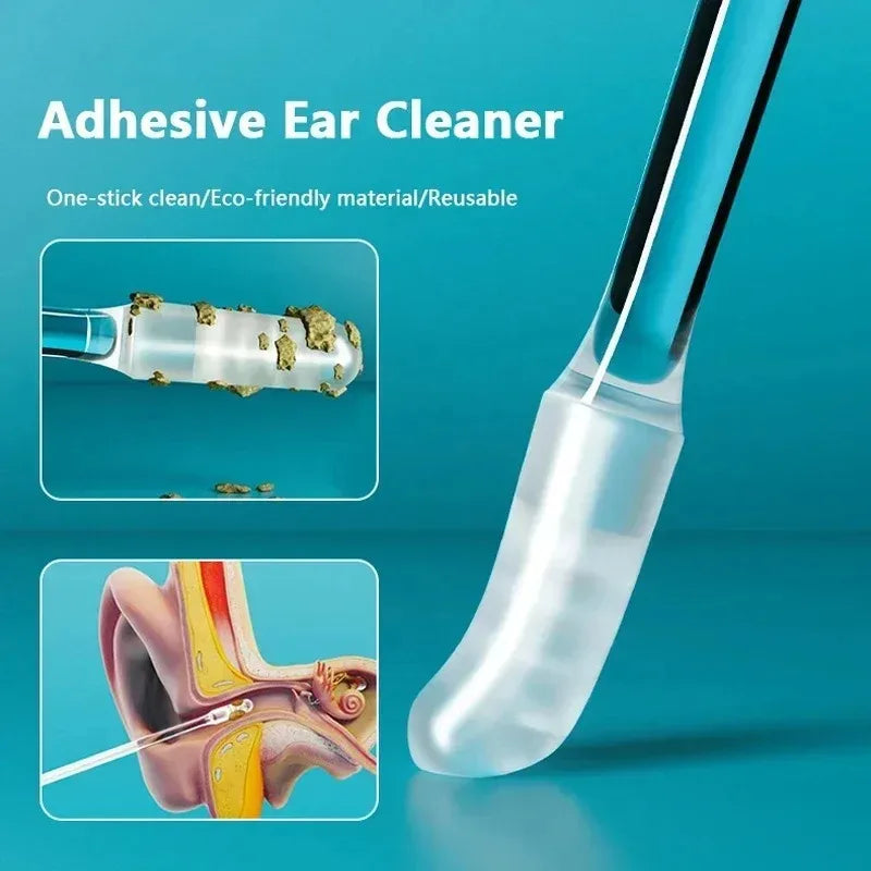 Premium Earwax Remover Tool Reusable Silicone Ear Cleaning Sticks
