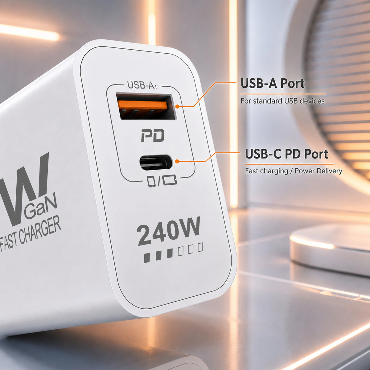 240W GaN PD USB C Charger For iPhone 17