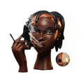 Headscents Head Incense Burner - Black Woman Resin Censer, Incense Stick Holder for Living Room  Headscents