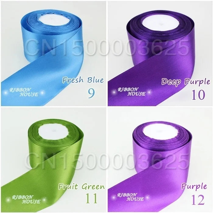 (25 yards/roll) 3" (75mm) Single Face Satin Ribbon Webbing Decoration Gift Christmas Ribbons