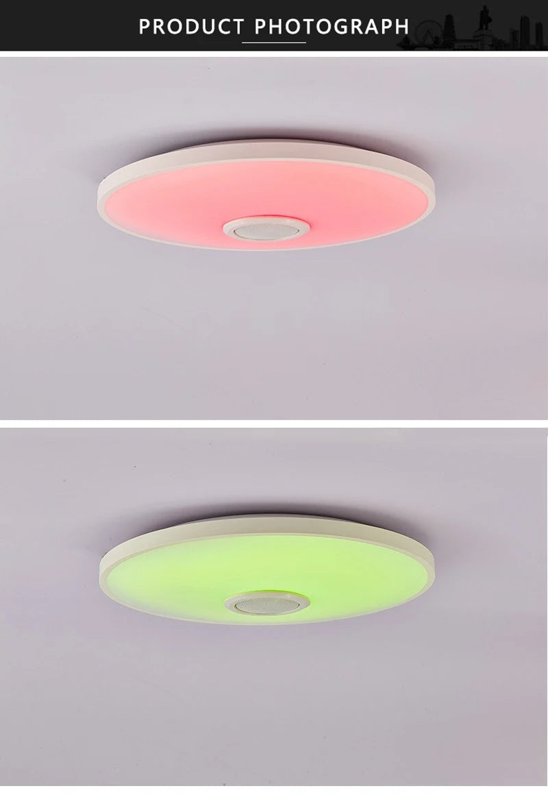 Tuya Smart Audio Ceiling Light APP Remote Control RGB Ambient Lamp Living Room Bedroom Home Decor LED Music Ceiling Lights