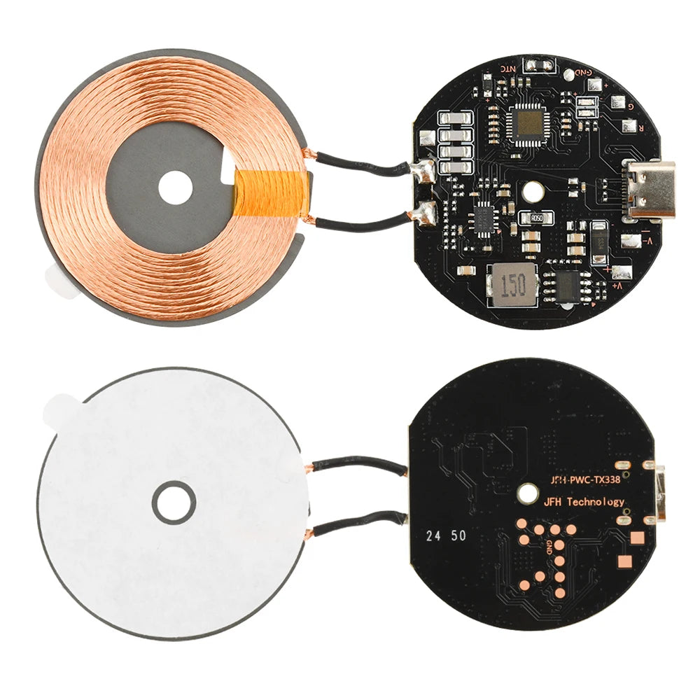 20W High Power Wireless Charger Transmitter Module 12V/24V Type-C Fast Charging Circuit Coil Charger Board for Mobile Phone