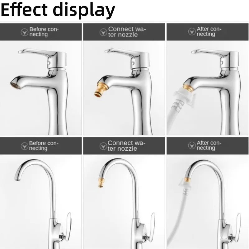Universal Kitchen Faucet Adapter for Tap Connector Mixer Hose, Joiner Fitting and Pipe