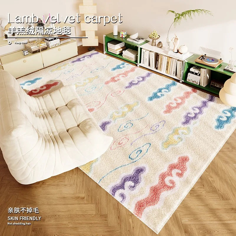 Living Room Carpet Fashion Art Plaid Bedroom Bedside Mat Popular Cloakroom Leisure Area Coffee Table Plush Rugs Ковер Tapis 러그