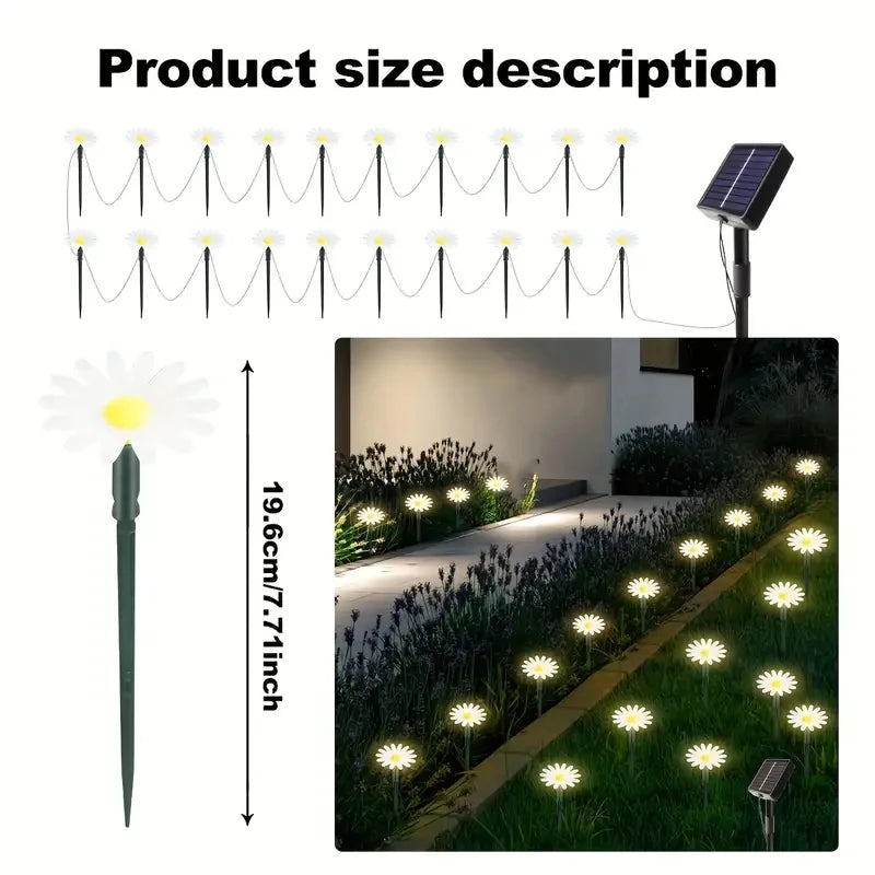 Solar Outdoor Garden Lawn Pilot Leds Light Waterproof Courtyard