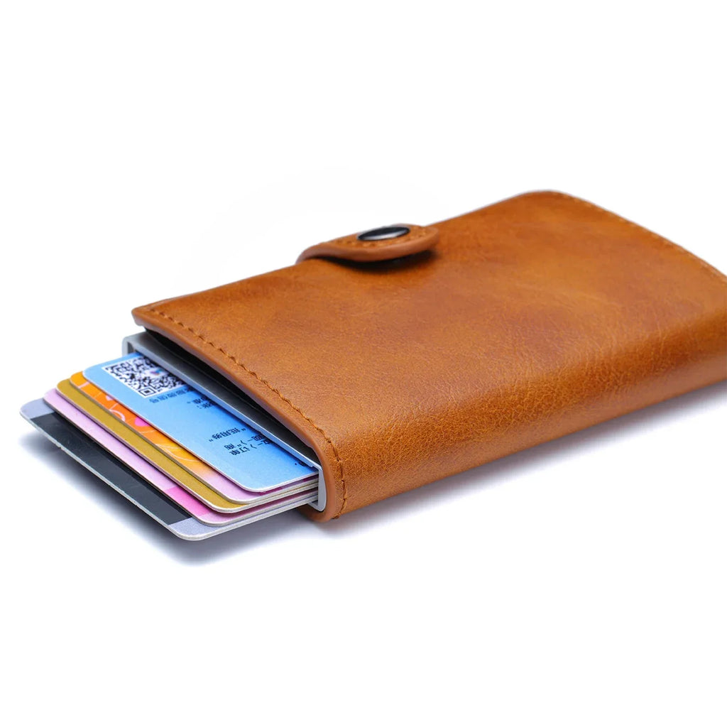 Rfid Visit Credit Card Holder Storage Luxury Small Smart Wallet Metal Business Cardholder Case Women Minimalist Walet for Men